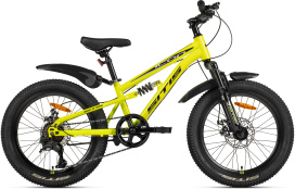 Велосипед SITIS ICON 7SP 20" (2025) Yellow-Black-Grey