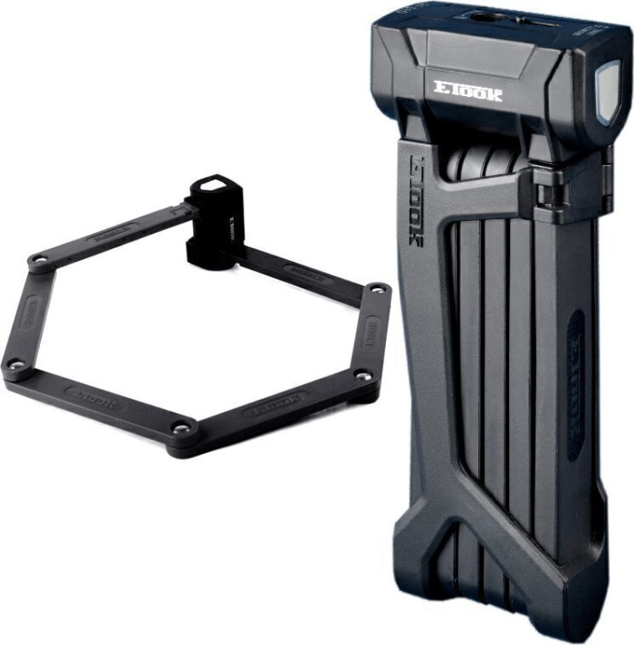 Замок складной ETOOK ET510S 750x4mm 918g Black велосипедные замки