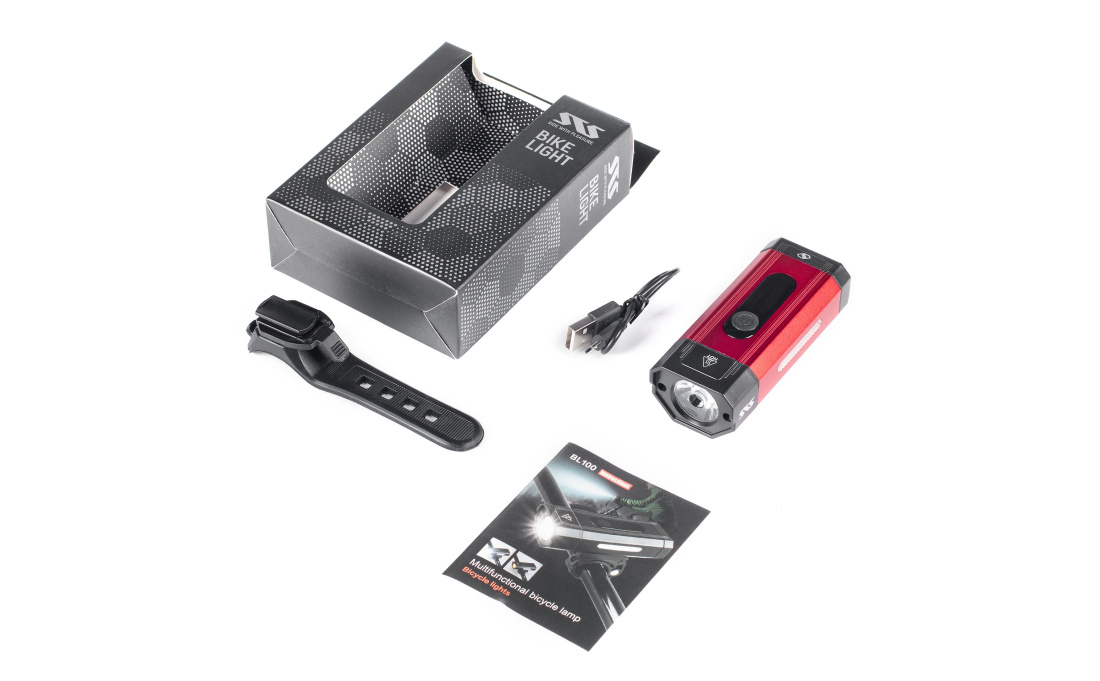 Фара передняя STS BC-FL1636 2500mAh 800lm USB красный