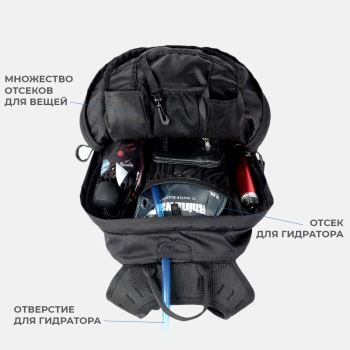 Рюкзак Rhinowalk 12 л Black